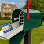 Deluxe Large Mailbox - Green - With MyMailCrate Sliding Mailbox Tray, Mailbox Insert, Extender