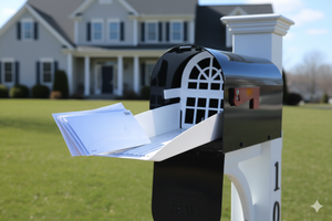 Large Sliding Mailbox Tray, Mailbox Insert, Extender.  Fits mailboxes that are at least 7.5 inches wide.