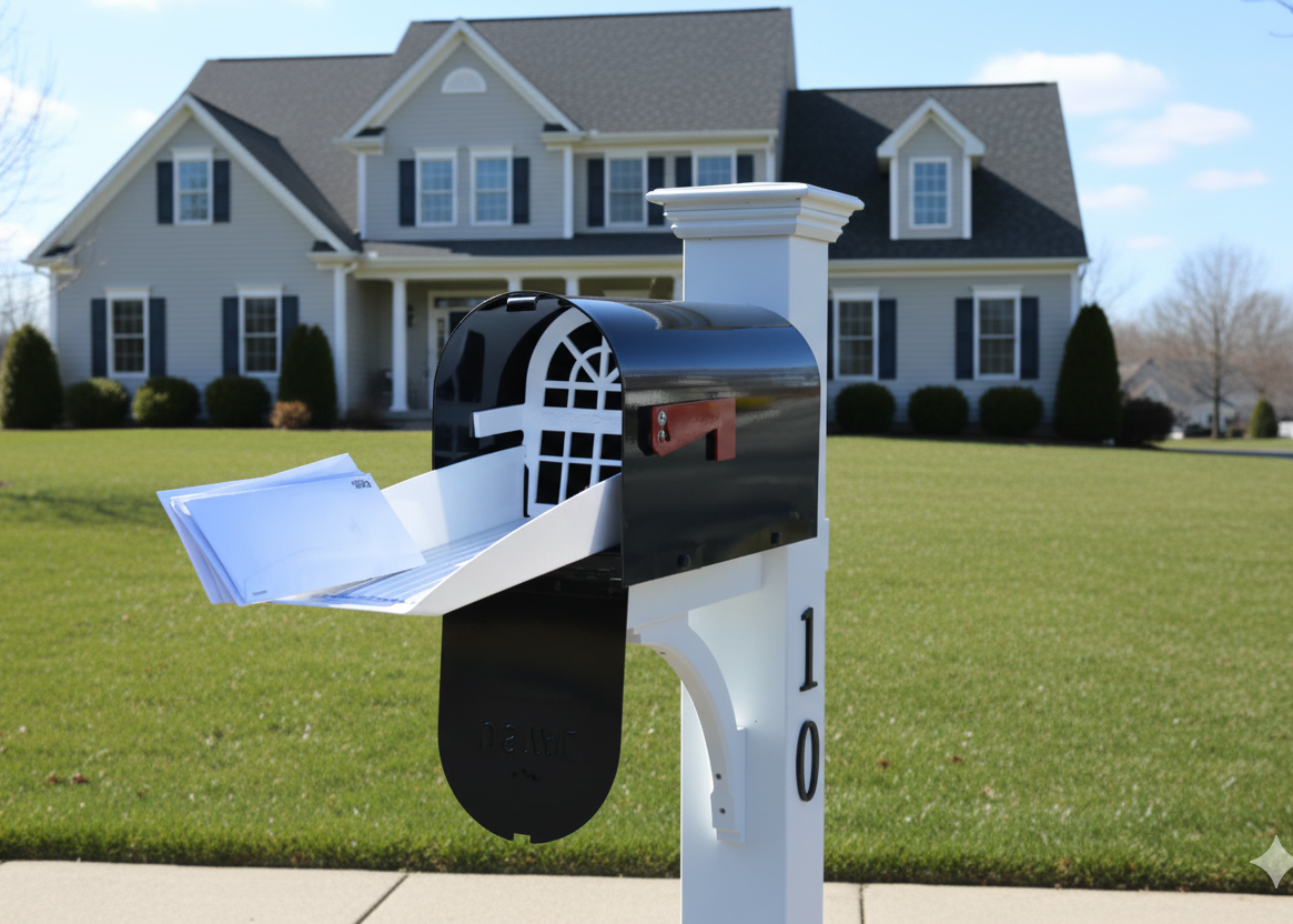 Large Sliding Mailbox Tray, Mailbox Insert, Extender.  Fits mailboxes that are at least 7.5 inches wide.