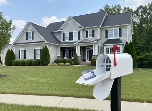 Standard Large Mailbox - White - With MyMailCrate Sliding Mailbox Tray, Mailbox Insert, Extender