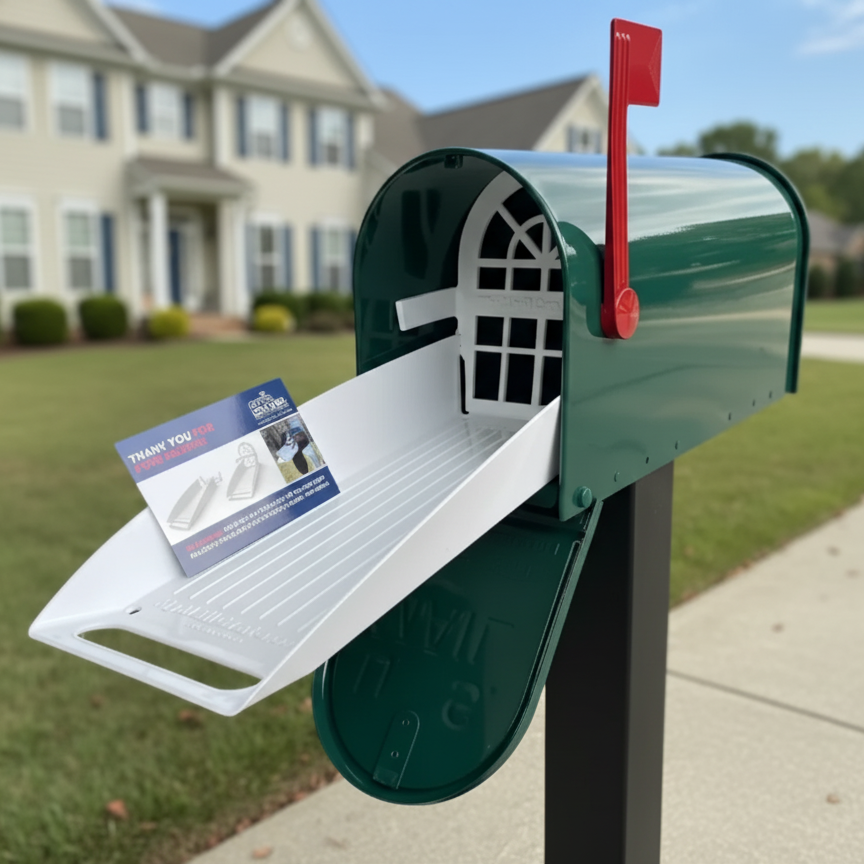 Deluxe Large Mailbox - Green - With MyMailCrate Sliding Mailbox Tray, Mailbox Insert, Extender