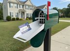 Deluxe Large Mailbox - Green - With MyMailCrate Sliding Mailbox Tray, Mailbox Insert, Extender
