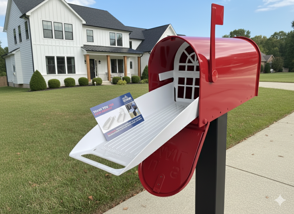 Deluxe Large Mailbox - Red - With MyMailCrate Sliding Mailbox Tray, Mailbox Insert, Extender