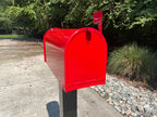 Deluxe Large Mailbox - Red - With MyMailCrate Sliding Mailbox Tray, Mailbox Insert, Extender