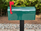 Deluxe Large Mailbox - Green - With MyMailCrate Sliding Mailbox Tray, Mailbox Insert, Extender