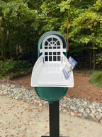 Deluxe Large Mailbox - Green - With MyMailCrate Sliding Mailbox Tray, Mailbox Insert, Extender