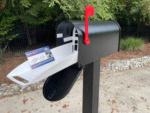 Deluxe Large Mailbox - Black Textured - With MyMailCrate Sliding Mailbox Tray, Mailbox Insert, Extender