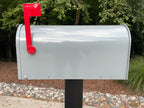 Deluxe Large Mailbox - Gray - With MyMailCrate Sliding Mailbox Tray, Mailbox Insert, Extender