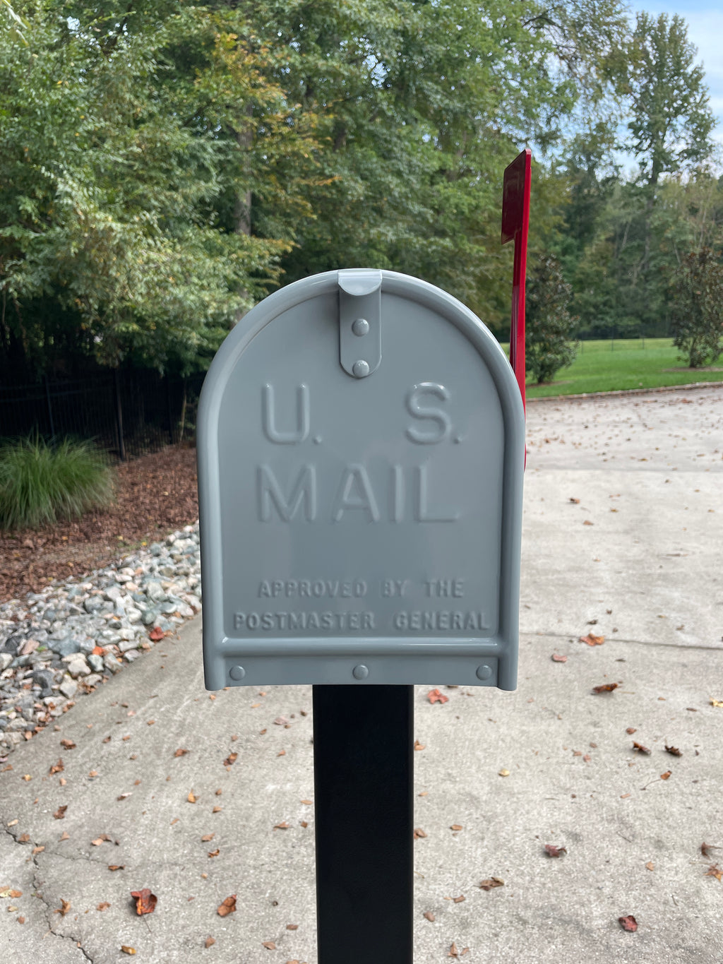 Deluxe Large Mailbox - Gray - With MyMailCrate Sliding Mailbox Tray, Mailbox Insert, Extender