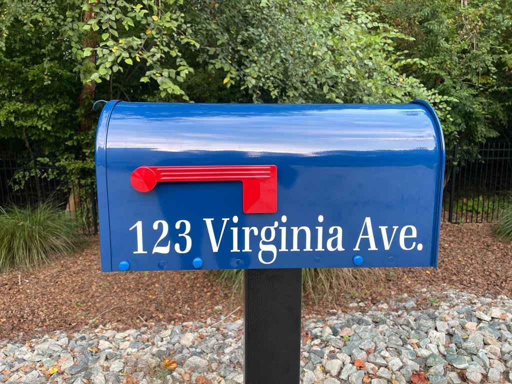 Deluxe Large Mailbox - Blue - With MyMailCrate Sliding Mailbox Tray, Mailbox Insert, Extender