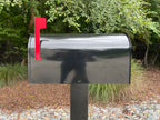 Standard Large Mailbox - Black - With MyMailCrate Sliding Mailbox Tray, Mailbox Insert, Extender