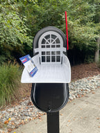 Standard Large Mailbox - Black - With MyMailCrate Sliding Mailbox Tray, Mailbox Insert, Extender