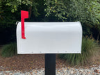 Standard Large Mailbox - White - With MyMailCrate Sliding Mailbox Tray, Mailbox Insert, Extender