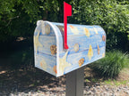 Large Custom Mailbox - Seashell - With MyMailCrate Sliding Mailbox Tray, Mailbox Insert, Extender