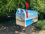 Large Custom Mailbox - Lighthouse - With MyMailCrate Sliding Mailbox Tray, Mailbox Insert, Extender