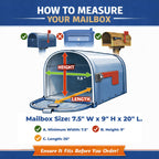 Large Sliding Mailbox Tray, Mailbox Insert, Extender.  Fits mailboxes that are at least 7.5 inches wide.