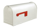 Deluxe Large Mailbox - White Textured - With MyMailCrate Sliding Mailbox Tray, Mailbox Insert, Extender