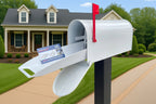 Standard Large Mailbox - White - With MyMailCrate Sliding Mailbox Tray, Mailbox Insert, Extender