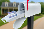 Standard Large Mailbox - White - With MyMailCrate Sliding Mailbox Tray, Mailbox Insert, Extender