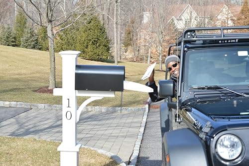 Deluxe Large Mailbox - Blue - With MyMailCrate Sliding Mailbox Tray, Mailbox Insert, Extender