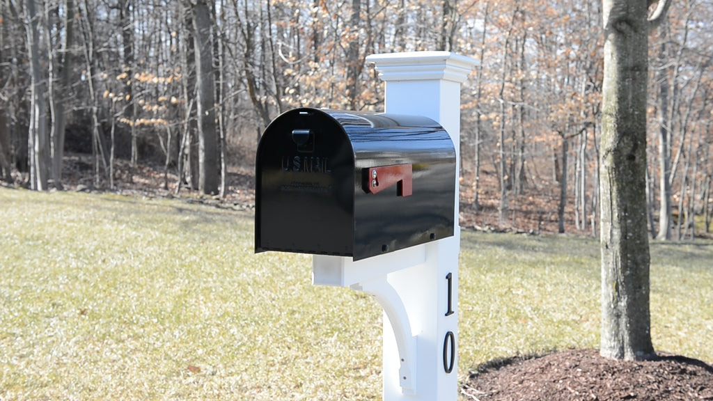 Deluxe Large Mailbox - Blue - With MyMailCrate Sliding Mailbox Tray, Mailbox Insert, Extender